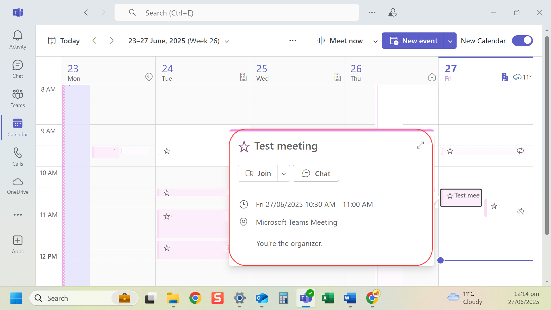 Select the meeting