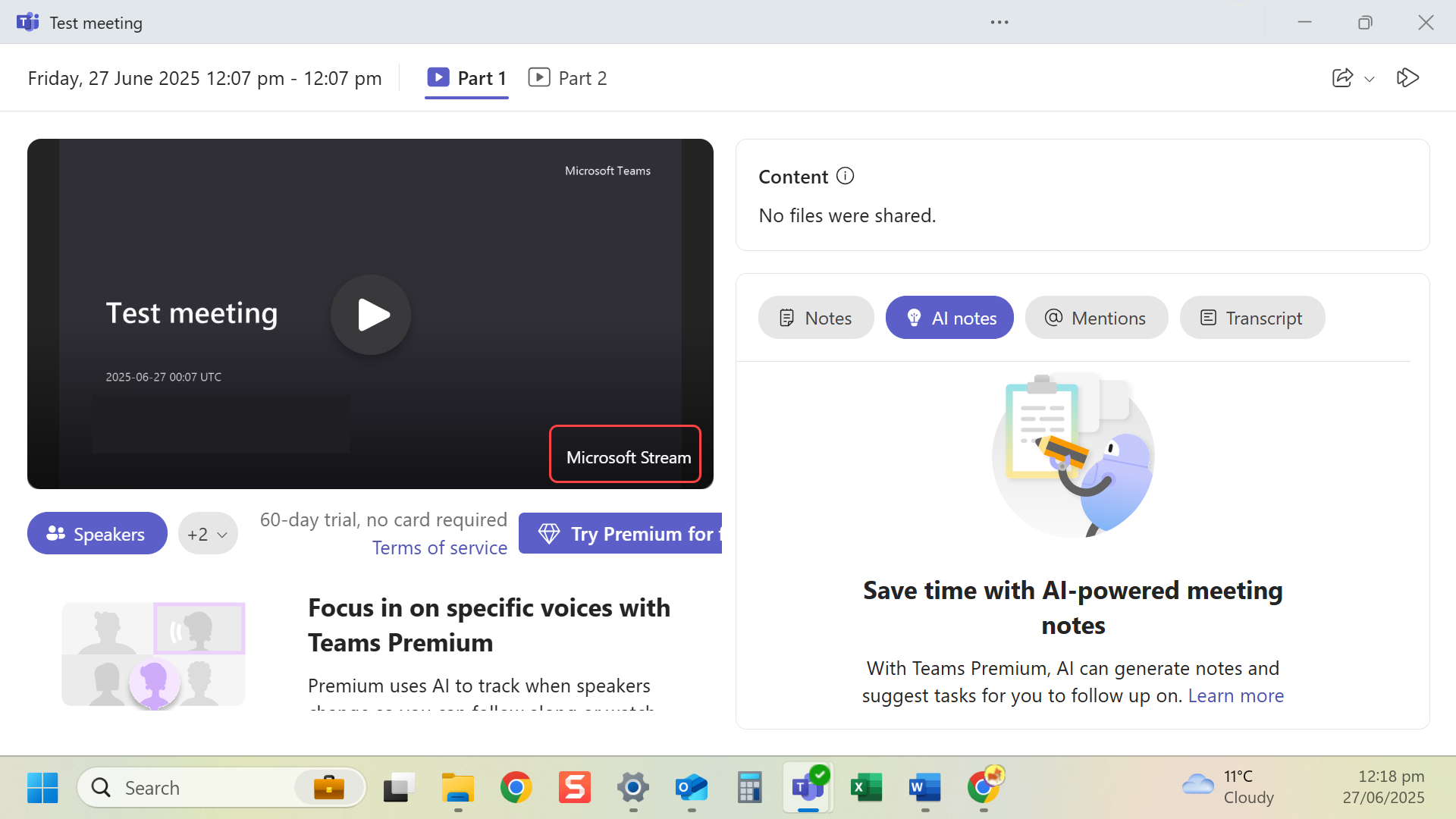 Click on Microsoft Stream to edit