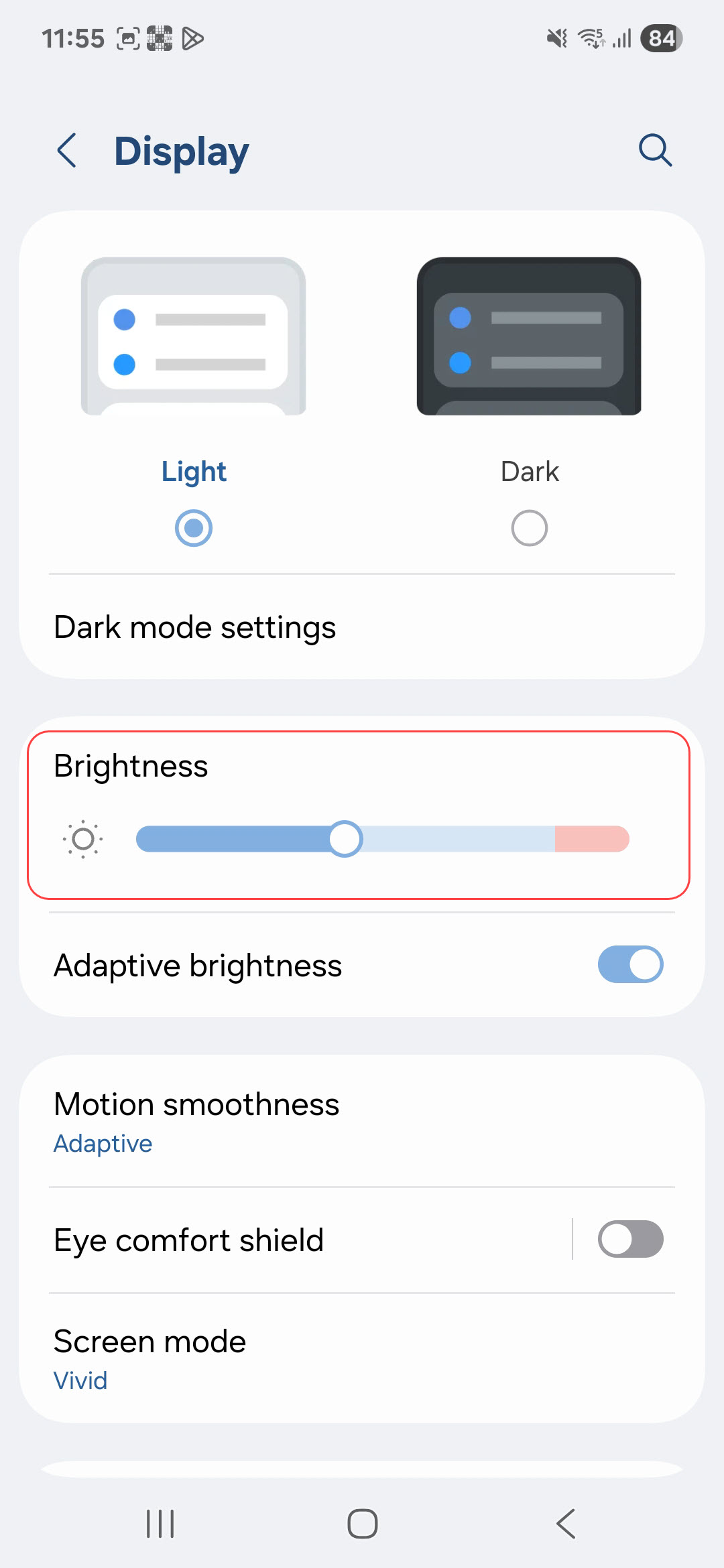 Select Brightness