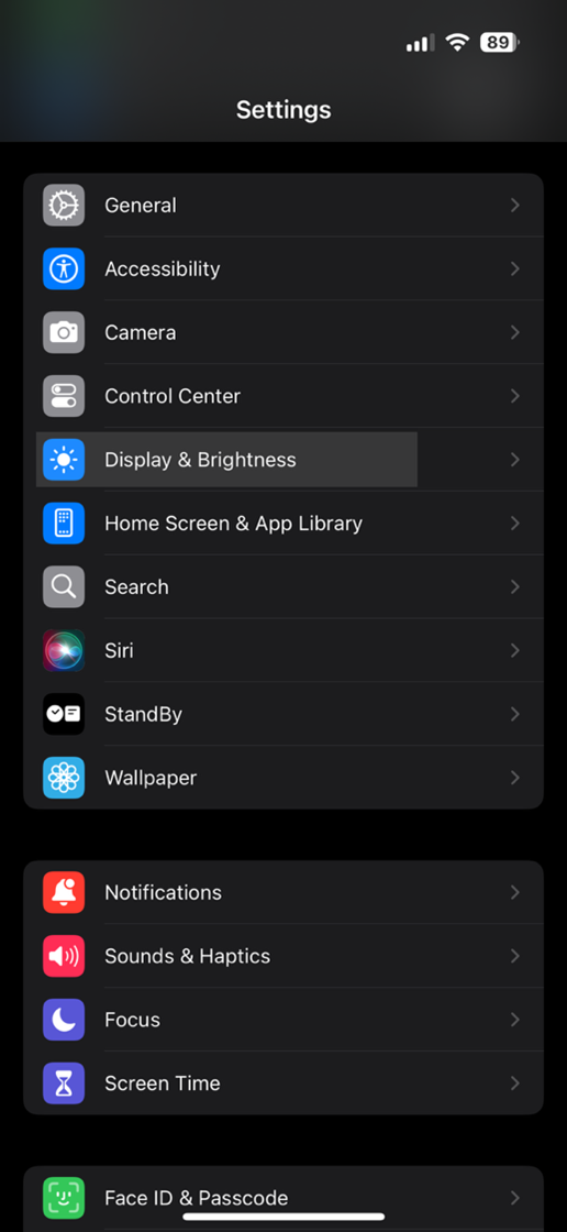 Adjust the brightness slider